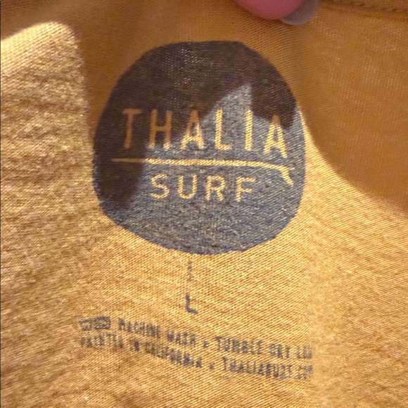 THALIA SURF x Lauryn Alvarez T Shirt Collab - Mustard Yellow Graphic Crop Tee - Picture 6 of 17